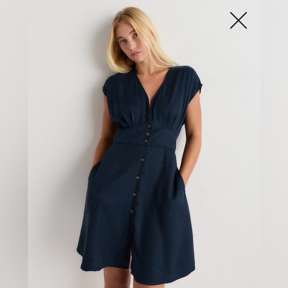 Quince Vintage Wash Tencel Button Front Dress - Picture 5 of 5